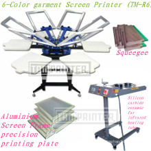 TM-R6 6-Color Manual T-Shirt Screen Printing Machine